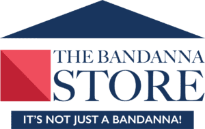 bandanna store logo red white and blue
