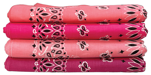 Assorted bandannas stacked on top of each other paisley assortments